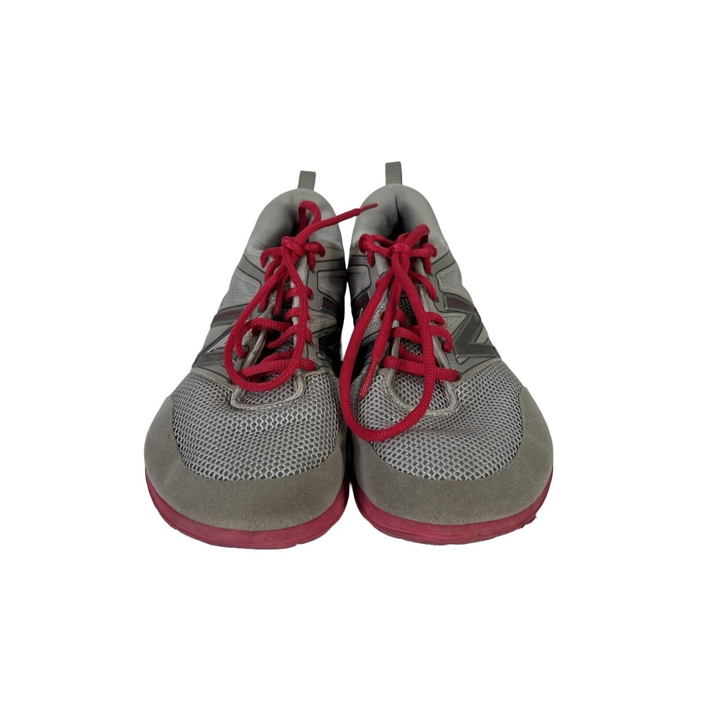 New Balance Women's Gray/Pink Minimus Lace Up Athletic Shoes - 8