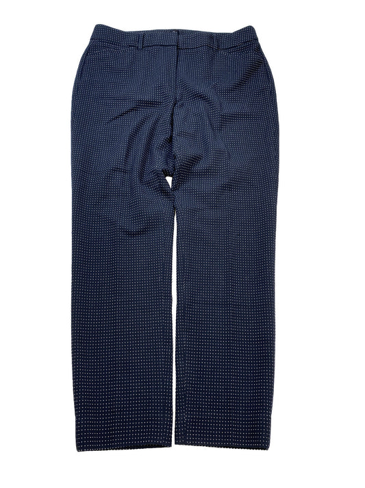 White House Black Market Pantalones de vestir ajustados al tobillo para mujer, color azul oscuro, 8