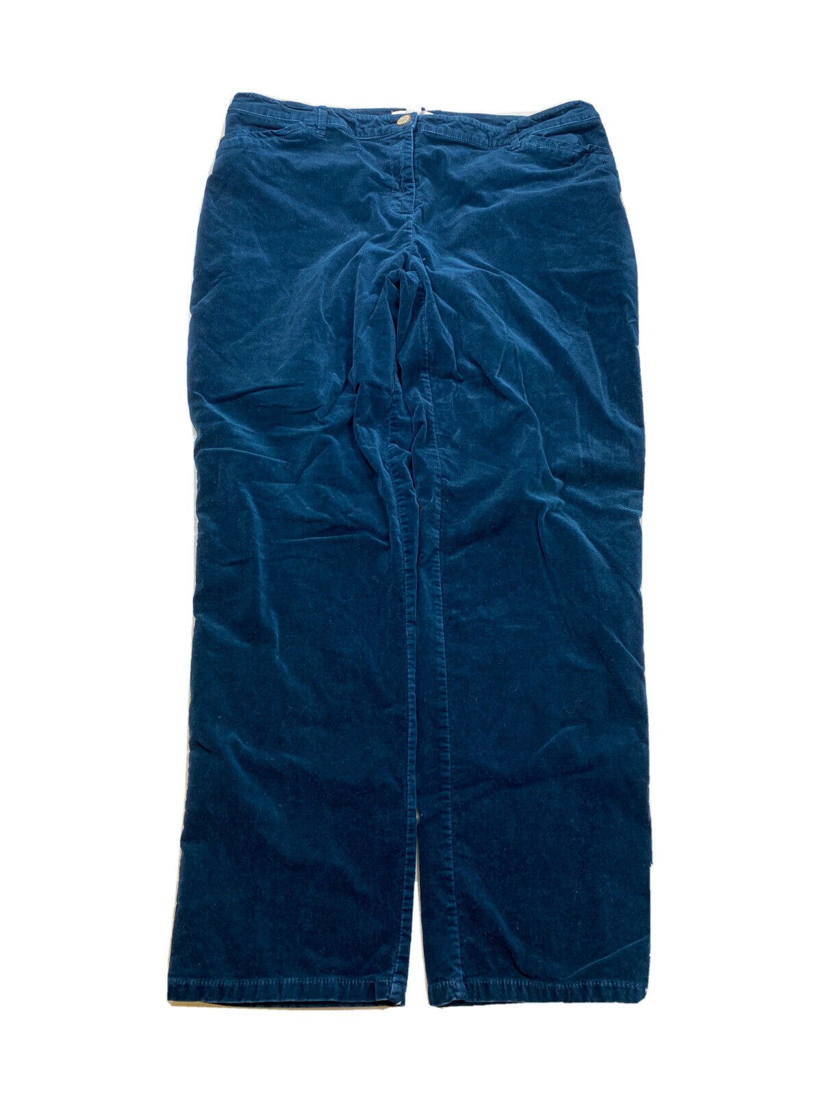 Chico's Womens Blue Velour Straight Leg Pants - 2.5 (US 14)