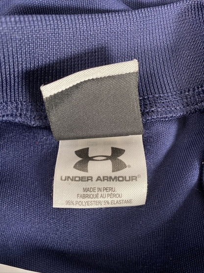 Under Armour Men's Blue Short Sleeve Mocneck Activewear T-Shirt Sz L