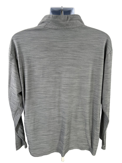 Nike Men's Gray Dri-Fit Breathe 1/4 Zip Athletic Shirt - XL