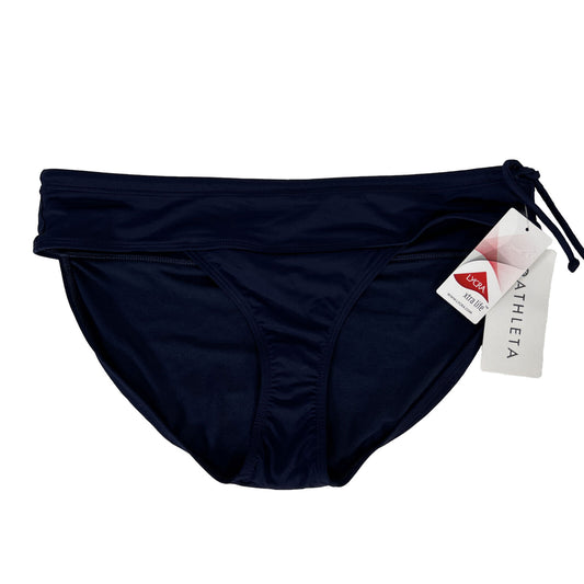 NEW Athleta Women's Navy Blue Side Tie Bikini Bottom Swim Suit - L