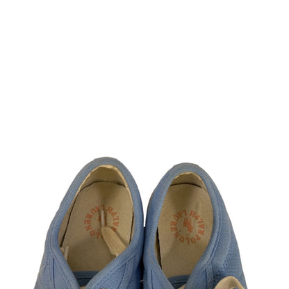 Polo Ralph Lauren Women's Blue Canvas Marin Lace Up Sneakers - 7B