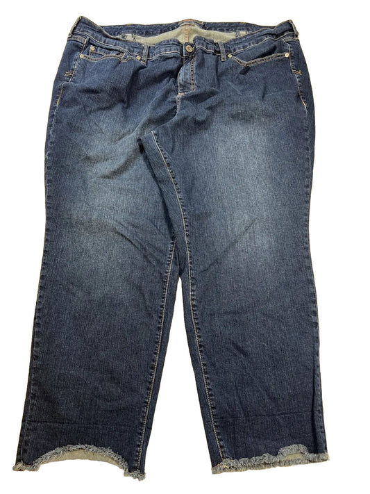 Torrid Women's Medium Wash Stretch Crop Boyfriend Jeans - 26 Plus