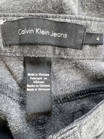 Calvin Klein Women's Gray Slim Fit Soft Stretch Pants - 4