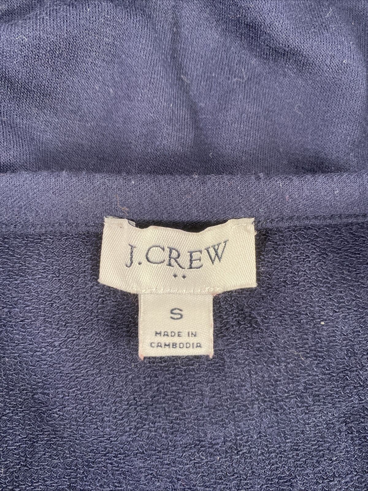 J. Crew Top de punto de rizo en capas de manga larga azul para mujer - S