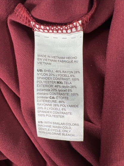 Chico's Blusa de manga larga con cuello en V color burdeos para mujer - 1/US M