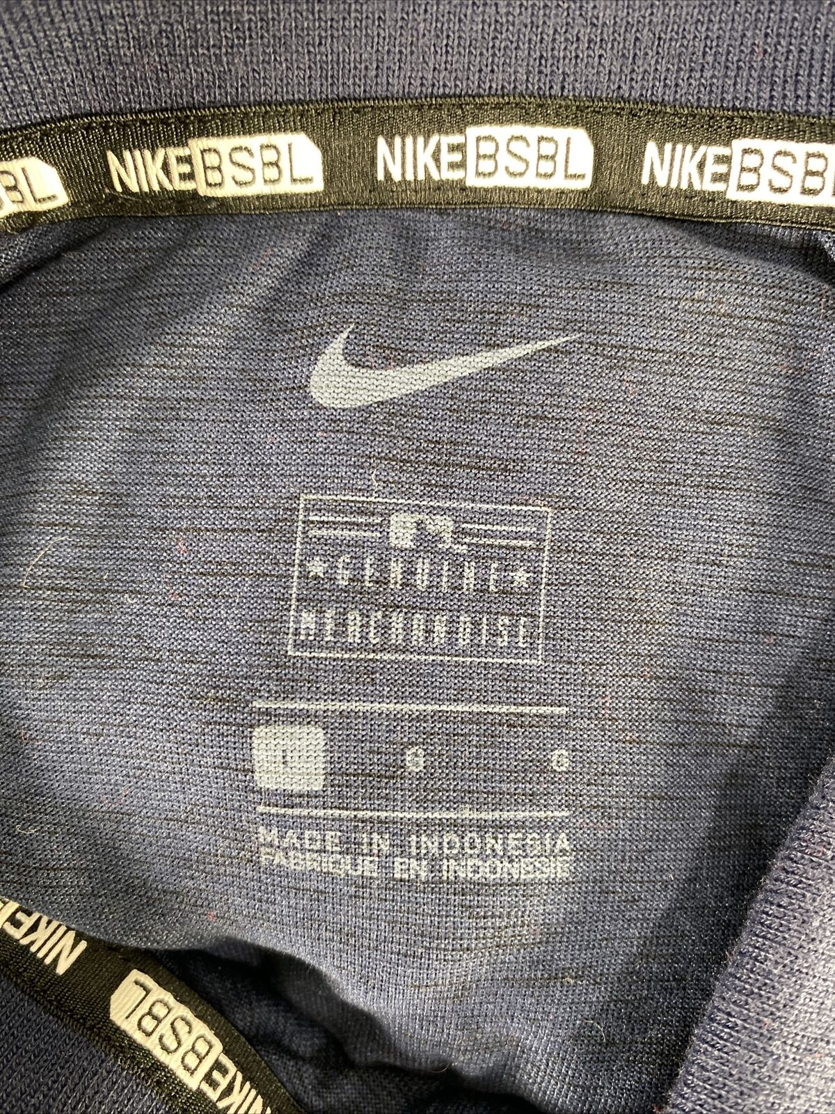 Nike BSBL Men's Blue Genuine Merchandise Detroit Tigers Polo - L