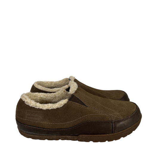 Patagonia Women's Brown Suede Sherpa Lined Moccasin Loafers - 7