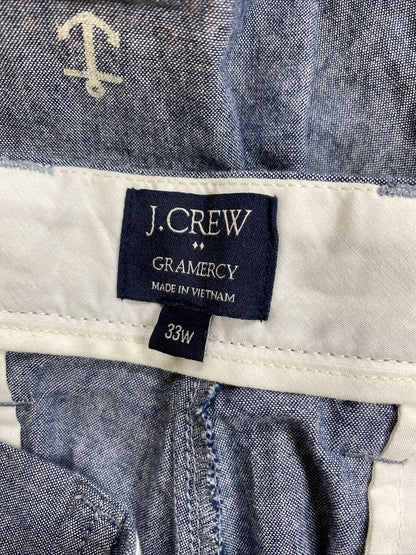 J.Crew Men's Blue Anchor Print Gramercy Shorts - 33