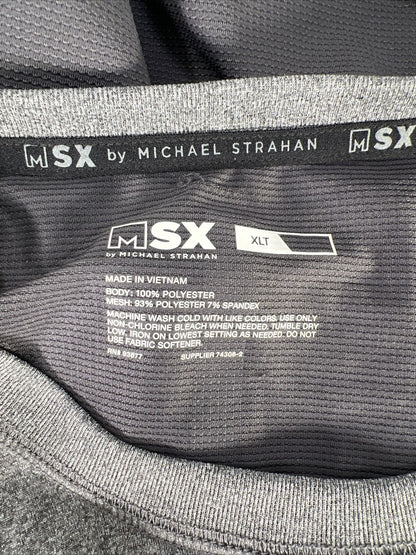 NUEVA camiseta deportiva de manga corta gris MSX Michael Strahan para hombre - Tall XLT