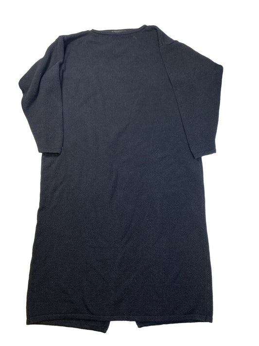 Chris Triola Women's Black Long Sleeve Cotton Sweater Dress - M