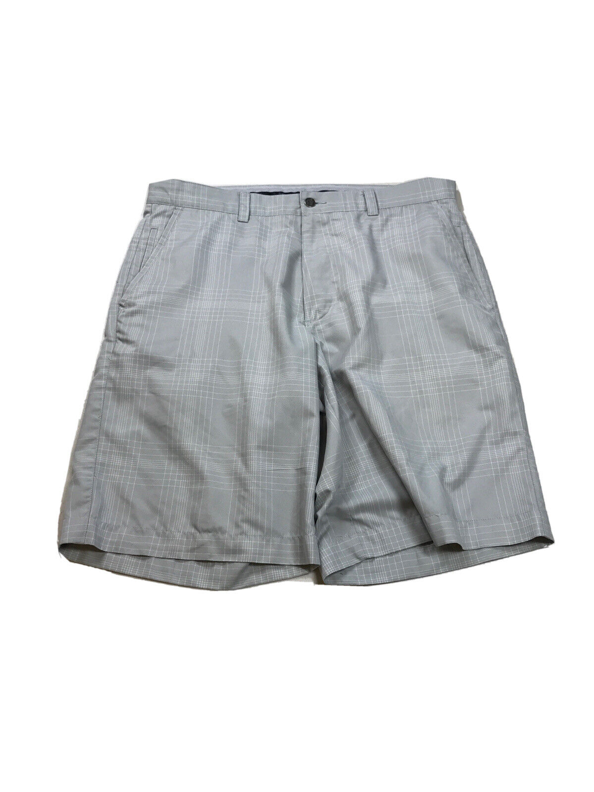 Pantalones cortos de golf Callaway serie X a cuadros de poliéster gris para hombre - 34