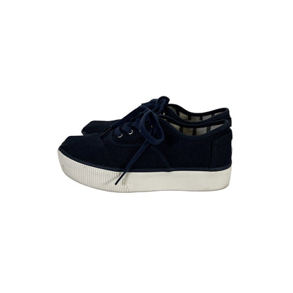 Toms Women's Navy Blue Platform Sneakers Shoes - 8