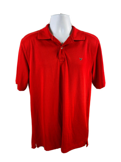 Callaway Men's Red Short Sleeve Athletic Golf Polo - L