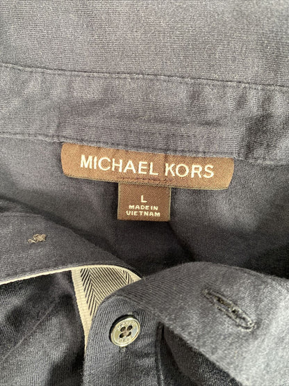 Michael Kors Men's Blue Short Sleeve Cotton Polo Shirt - L