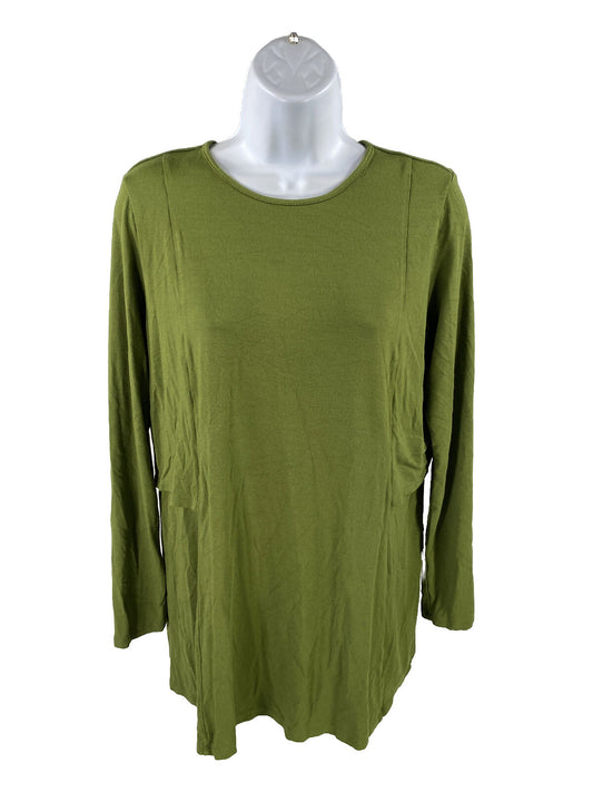 J. Jill Camisa de manga larga de la colección Wearever de mujer de color verde - S