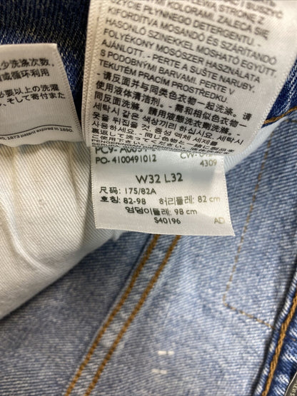 NUEVOS jeans desgastados y delgados con lavado claro y tan altos de Levis para hombre - 32x32