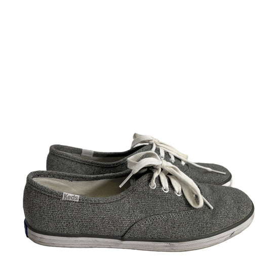 Keds Zapatillas informales con cordones para mujer, color gris, 7,5