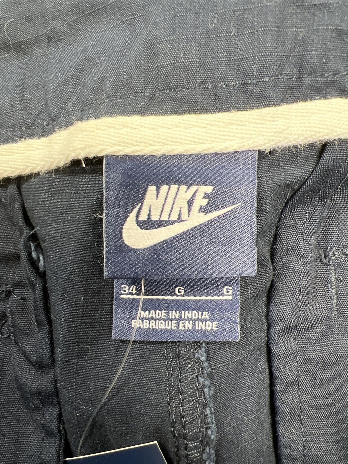 NUEVO Pantalón corto cargo de algodón Coven azul marino Nike para hombre - 34