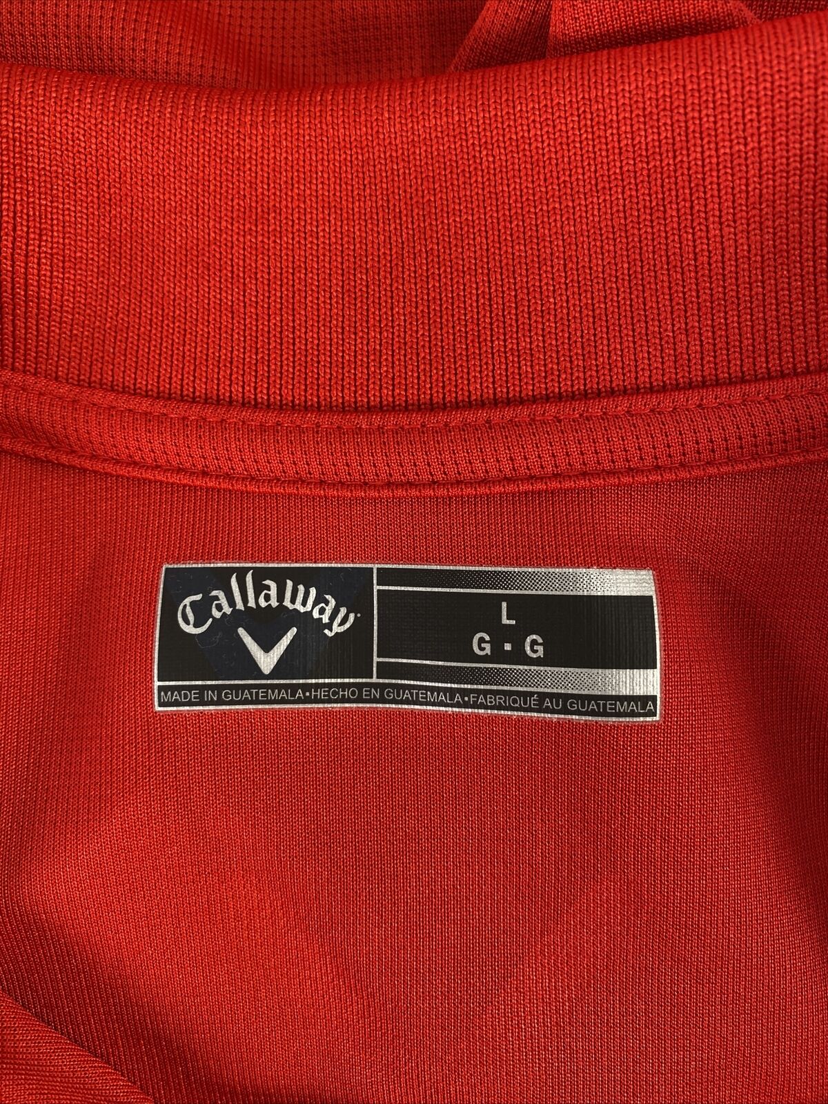 Callaway Men's Red Short Sleeve Athletic Golf Polo - L