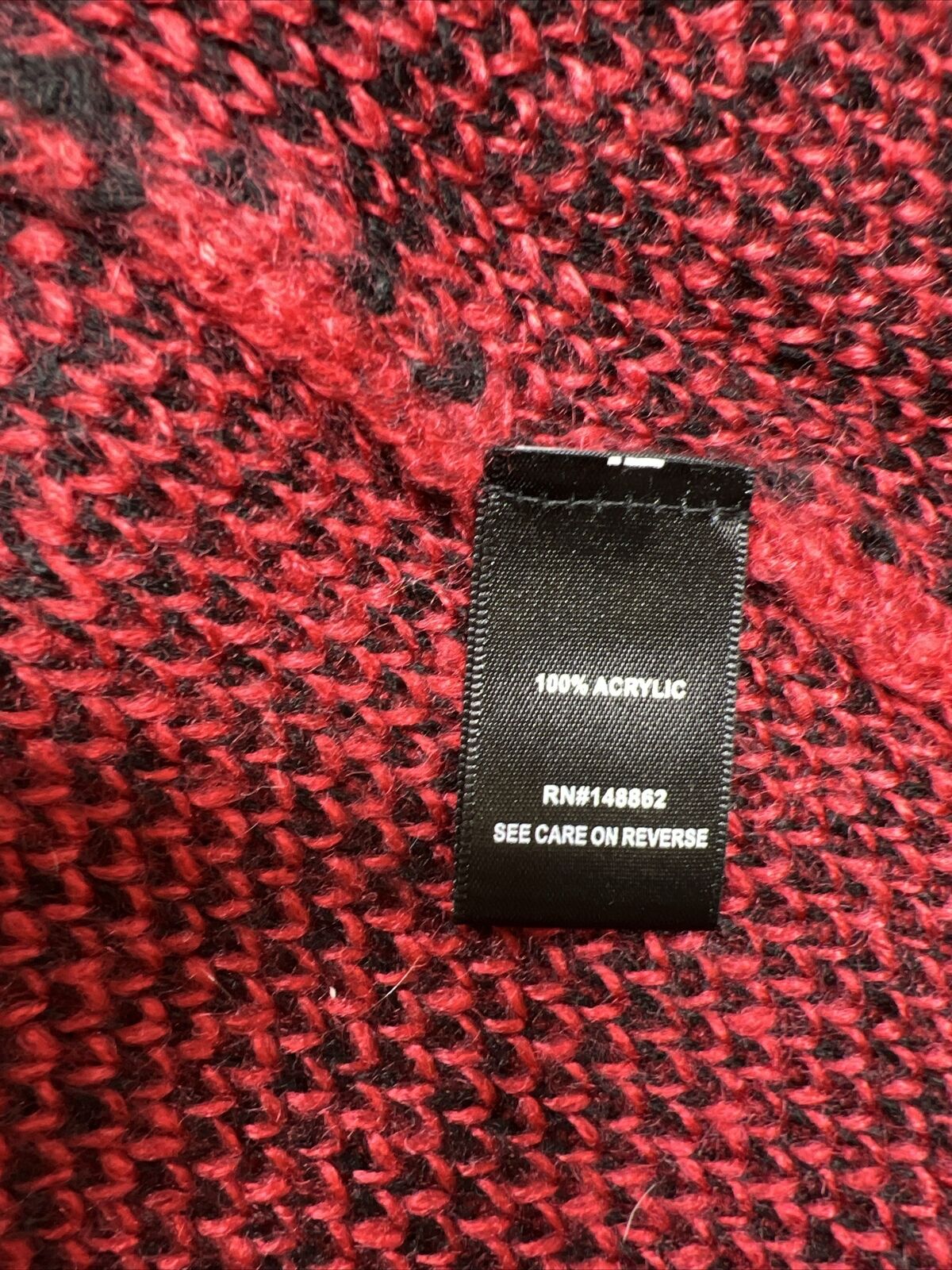 Torrid Women's Red and Black Long Knit Cardigan Sweater - Plus 0X