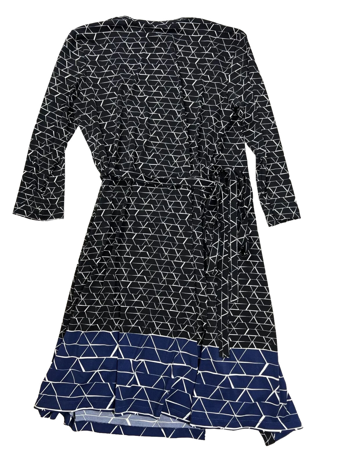 NEW Max Studio Women's Black Geometric Wrap Dress - M