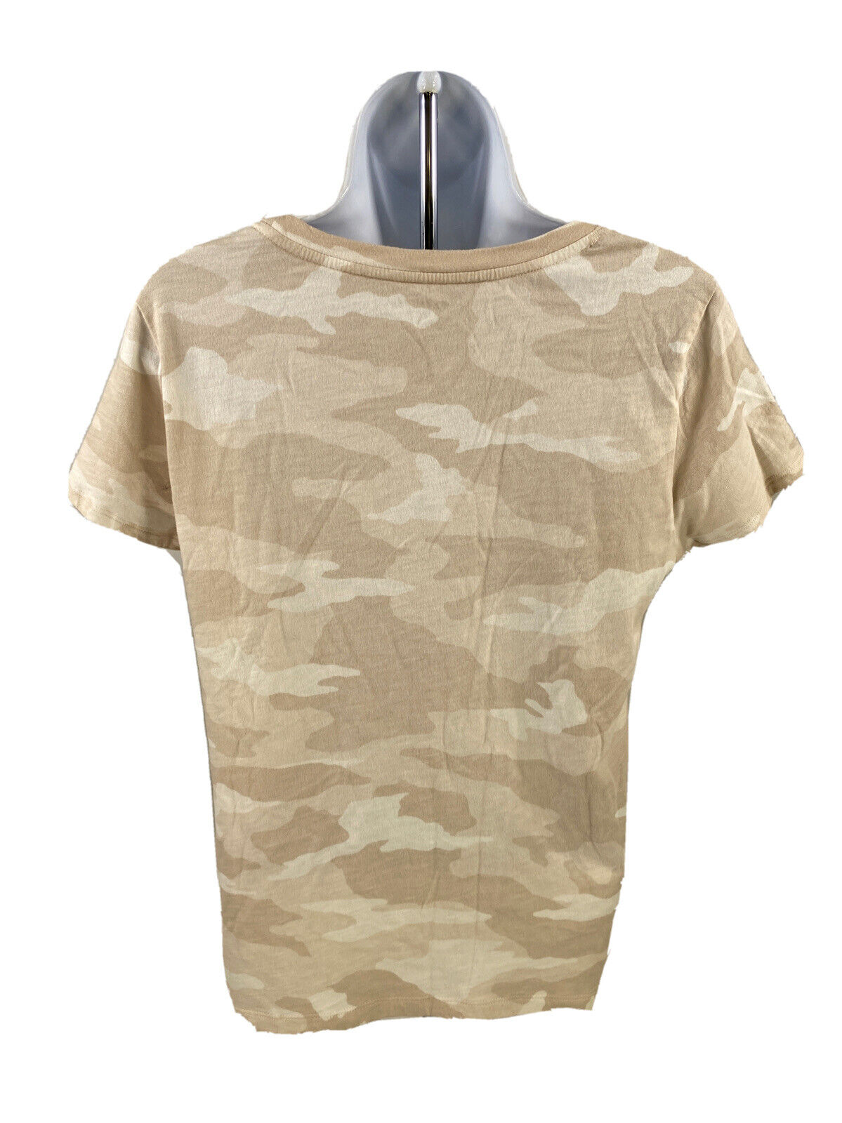 Athleta Women's Beige Camouflage Short Sleeve Daily Crewneck T-Shirt - M