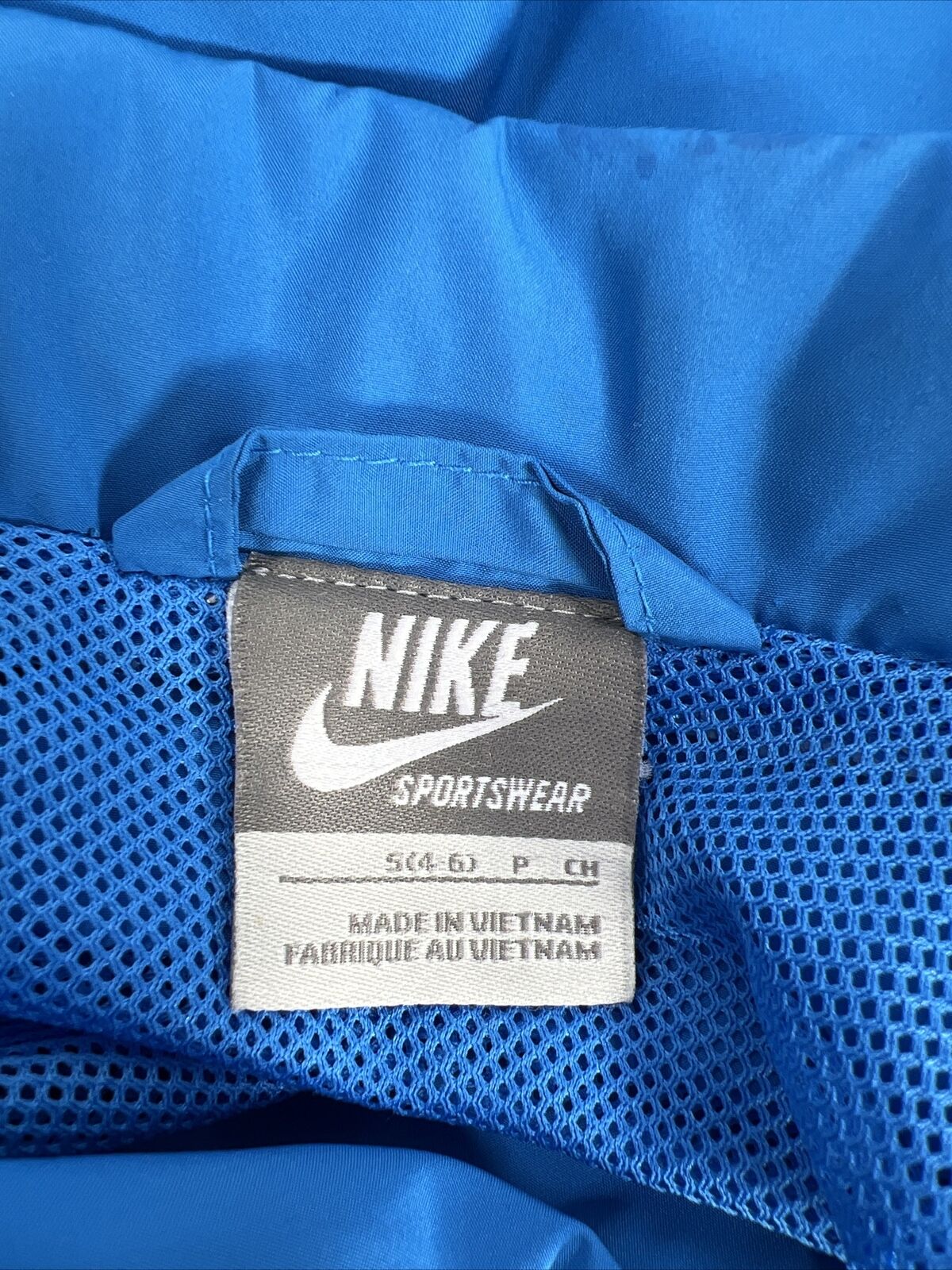 Nike Sportswear Chaqueta cortavientos azul con cremallera completa para mujer - S