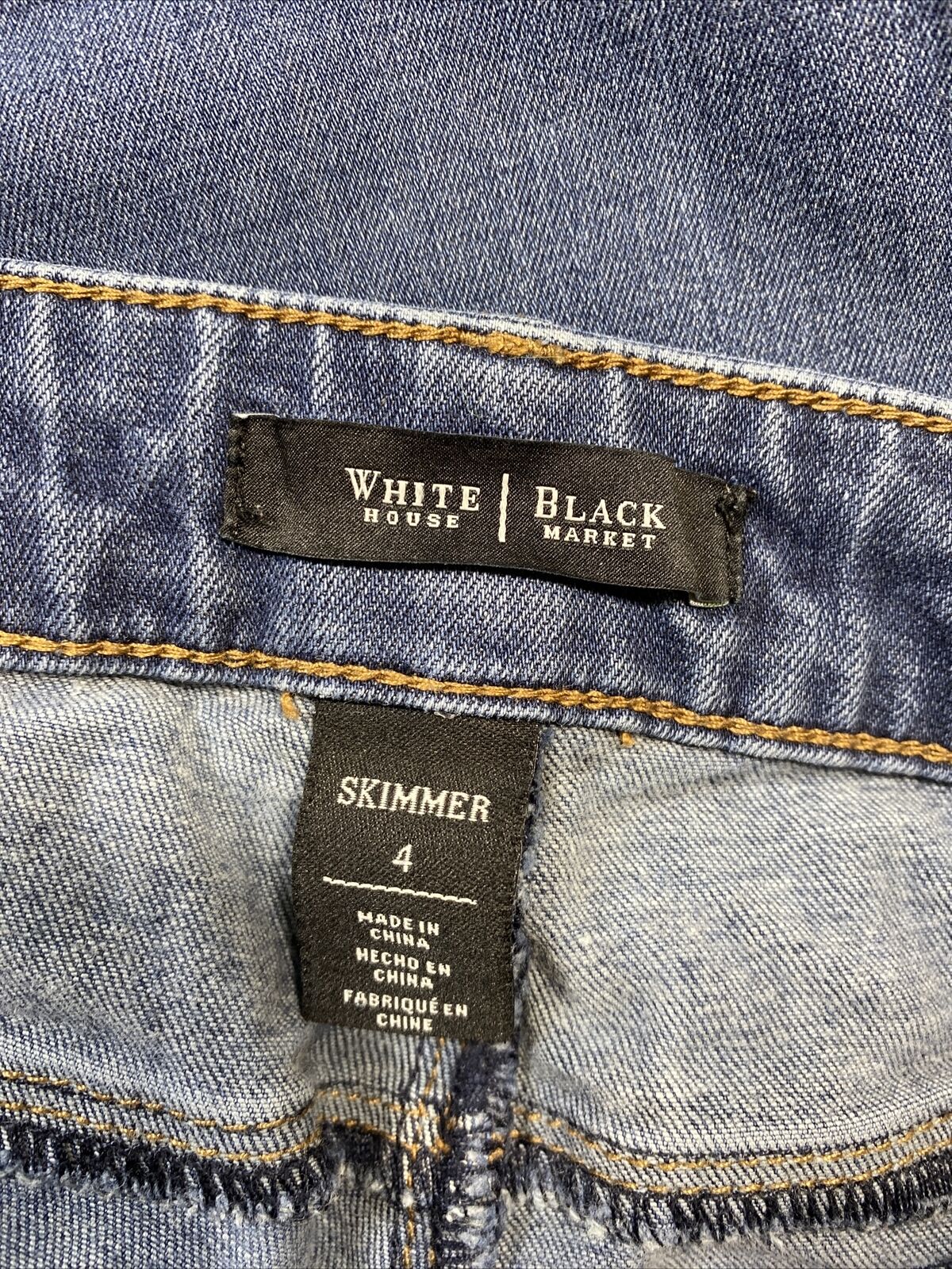 White House Black Market Women's Dark Wash Simmer Denim Jeans Sz 4