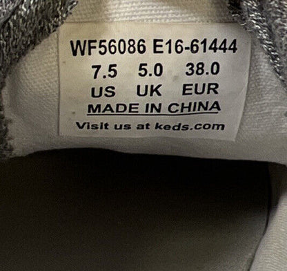 Keds Zapatillas informales con cordones para mujer, color gris, 7,5