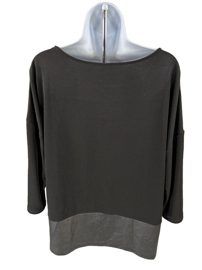By Chico's Women's Black 3/4 Sleeve Blouse - 2/L