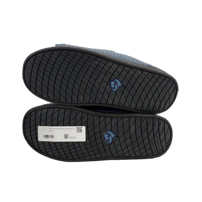 Silverts Men's Blue/Gray SV55105 Fabric Slippers - 8