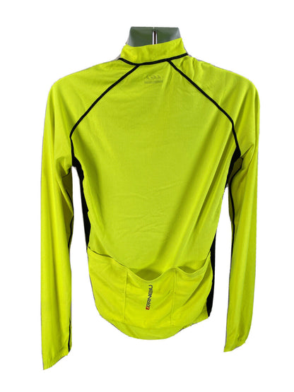 Louis Garneau Men's Bright Green Long Sleeve 1/2 Zip Cycling Shirt - L