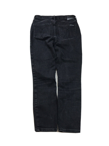 Calvin Klein Jeans ajustados de tiro alto elásticos de mezclilla negra para mujer - 6/28