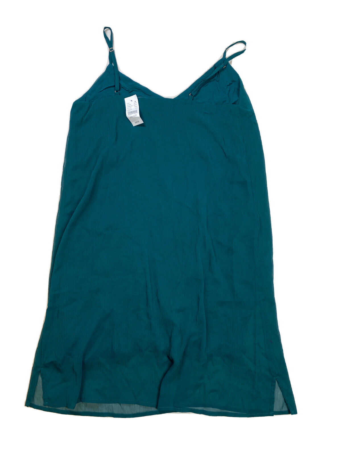 NEW Kendall & Kylie Women's Blue Sleeveless Lined Sheer Slip Dress - L