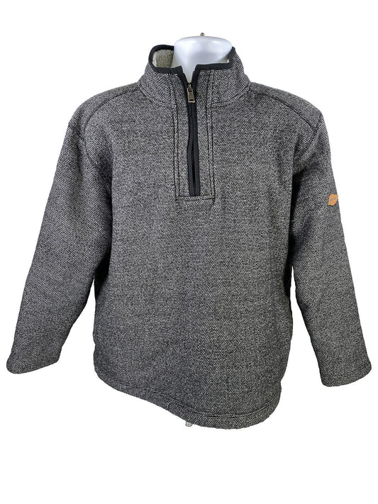 Orvis Men's Black Sherpa Lined 1/4 Zip Pullover Sweatshirt - L
