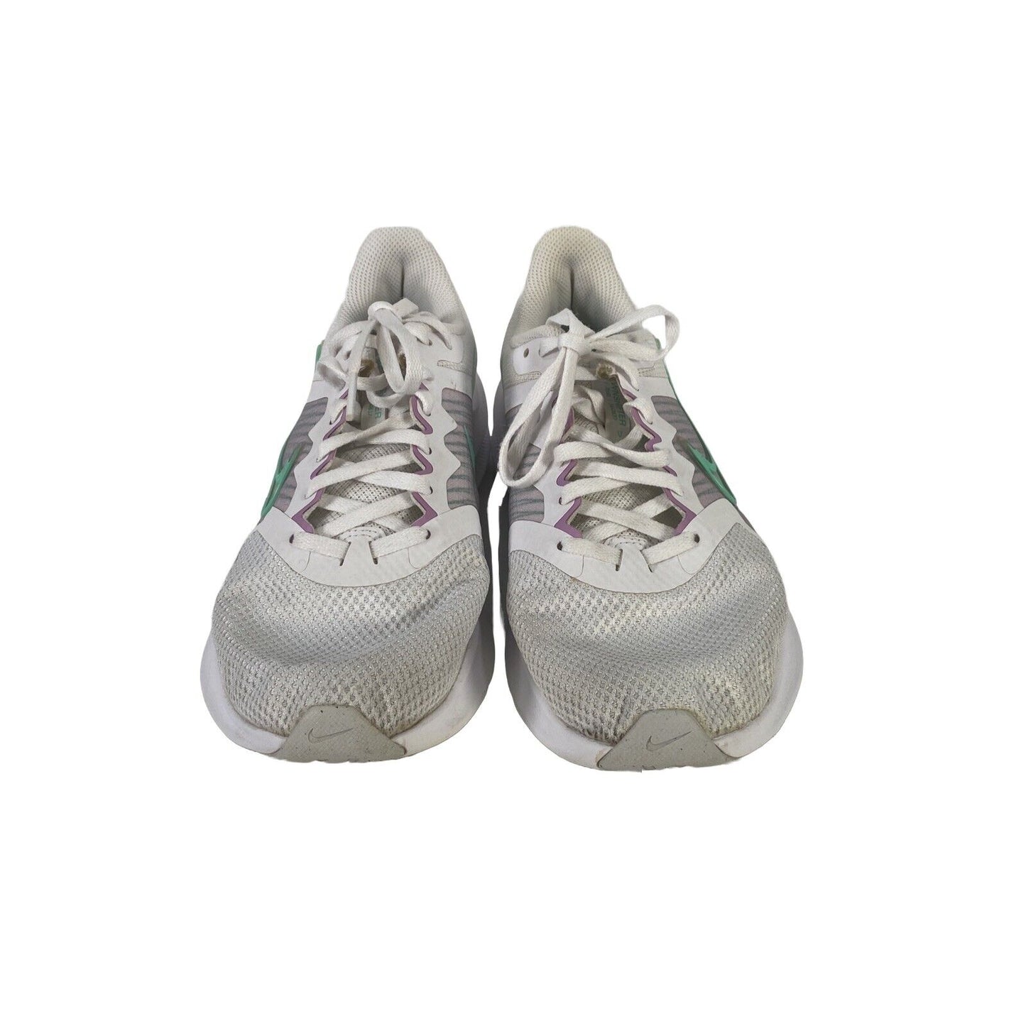 Nike Women's White Downshifter 11 Lace Up CW3413 Running Shoes - 9