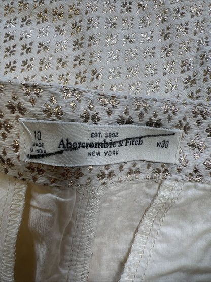 NUEVOS pantalones cortos metálicos dorados para mujer de Abercrombie and Fitch - 10