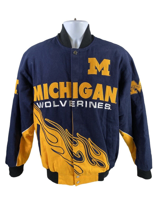 Franchise Men's Blue/Yellow Michigan Wolverines Varsity Jacket - S