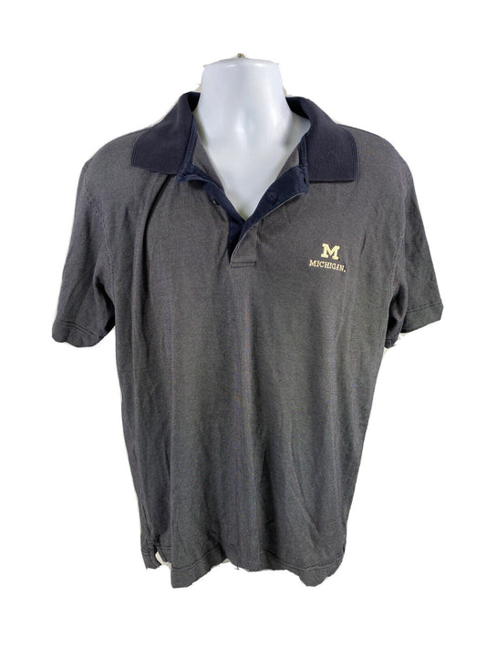 Cutter & Buck Men's Blue CB DryTec Short Sleeve U of M Polo Shirt - L