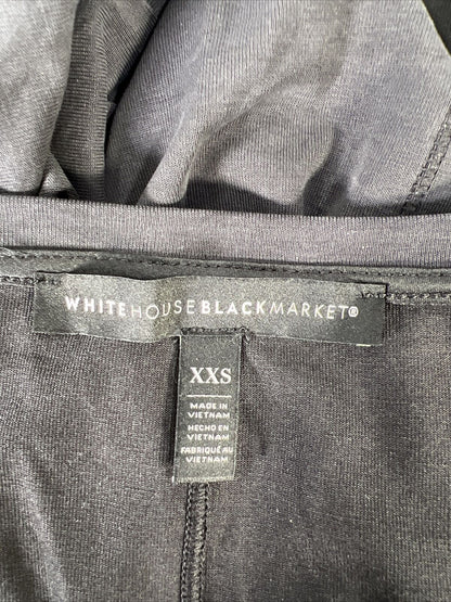 White House Black Market Women's Black Sandwash Dolman Tunic T-Shirt -XXS