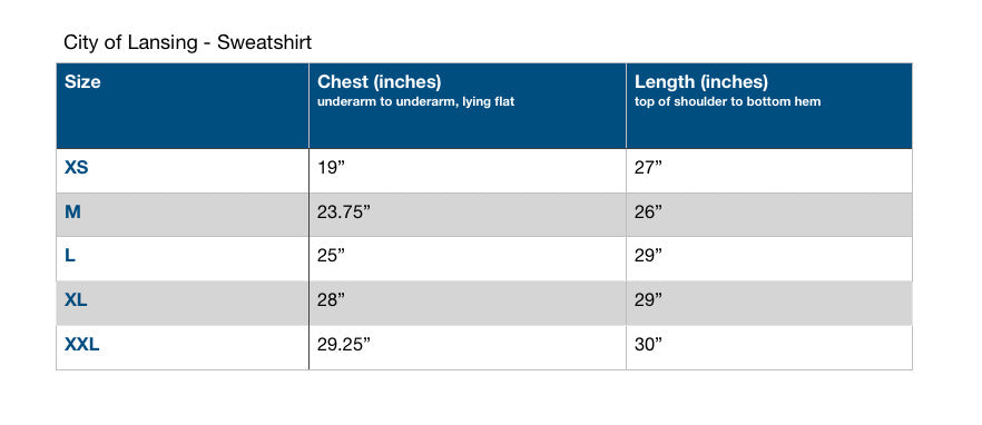 City of Lansing Official Branded - Unisex Gray Crew Sweatshirt - Bella Canvas