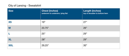 City of Lansing Official Branded - Unisex Gray Crew Sweatshirt - Bella Canvas