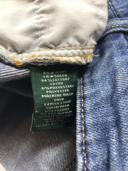 Ralph Lauren Women's Medium Wash Flare Cropped Denim Jeans Sz 10