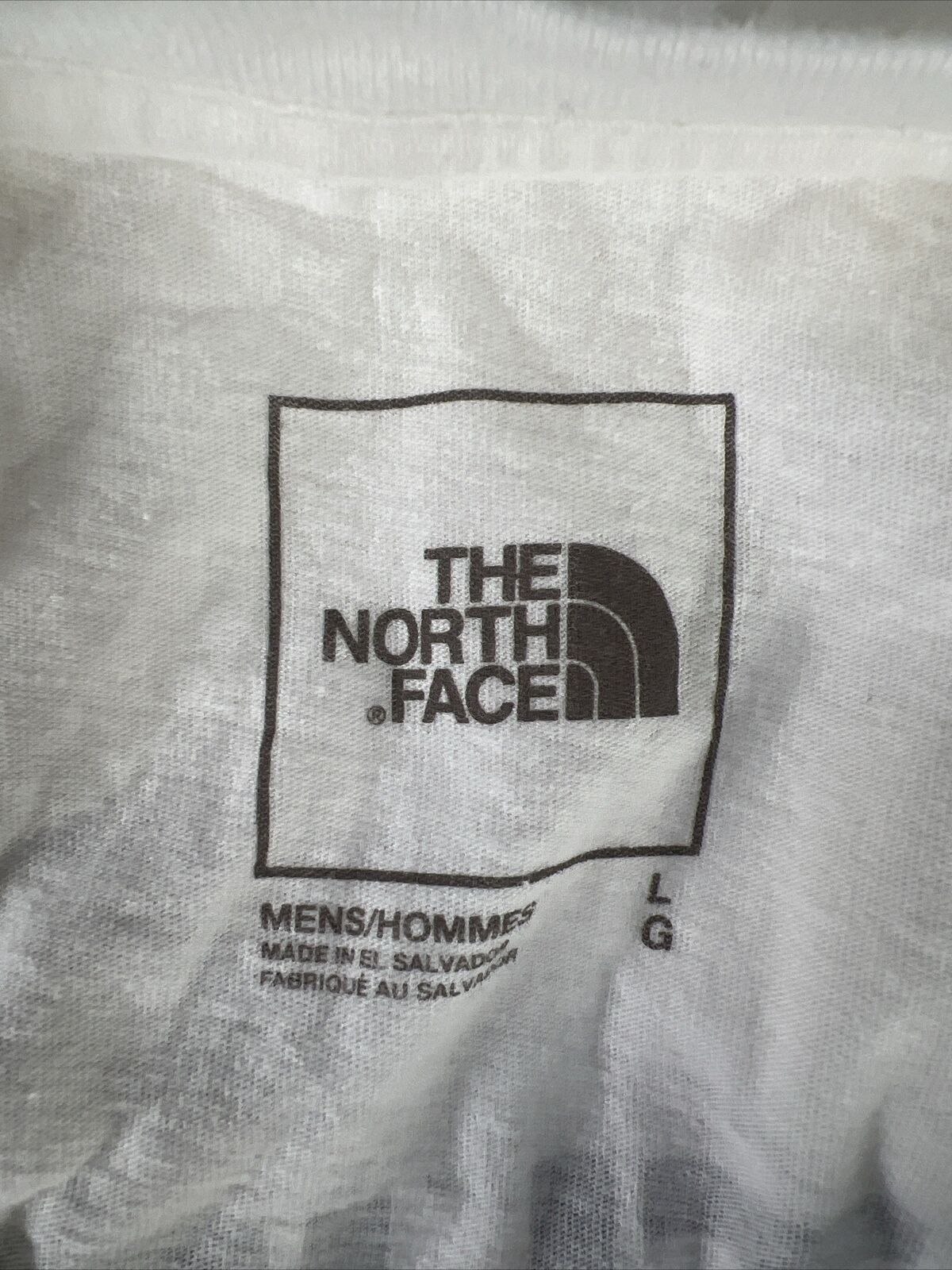 The North Face Camiseta de manga larga blanca con gráfico en la espalda para hombre - L
