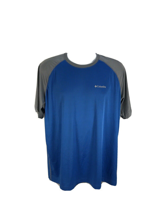 Columbia Men's Blue/Gris Fork Stream Omni-Shade Sun Protection Shirt XL