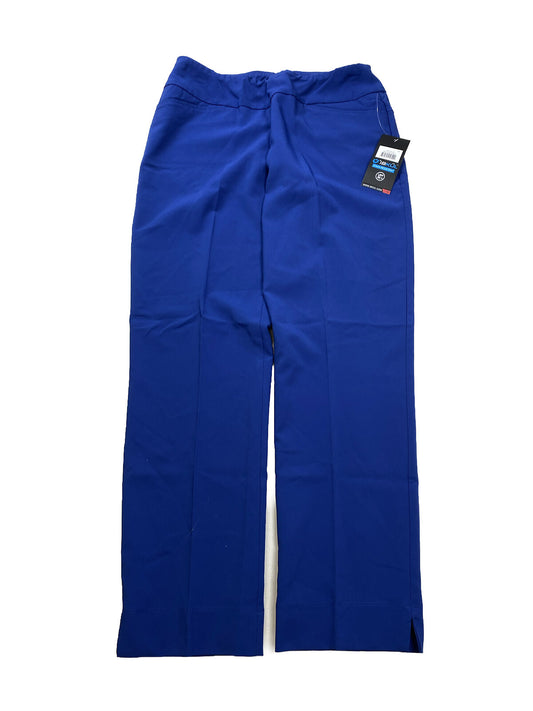 NEW Ibkul Women's Blue 4 Way Stretch Ankle Pants - 10