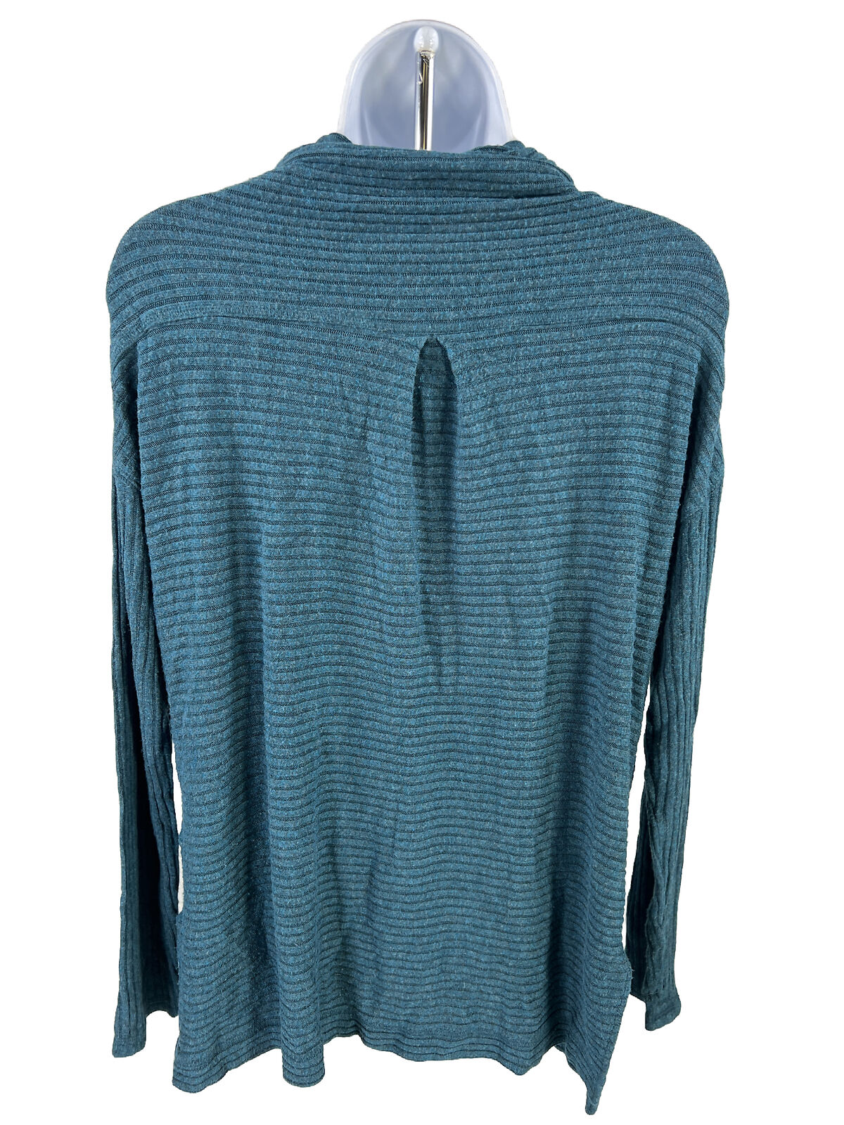 Lucky Brand Suéter azul de cuello alto de manga larga para mujer - M