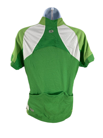 Sugoi Women's Green Short Sleeve Zip Front Biking Athletic Shirt - L